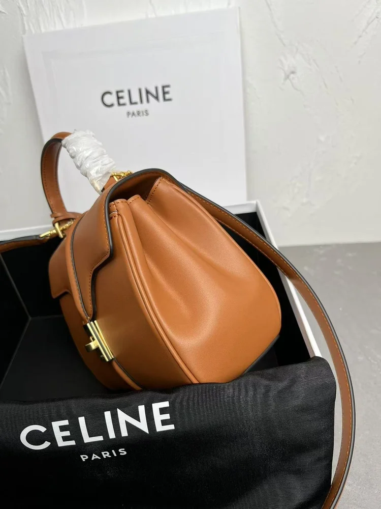 celine leather shoulder bag mini