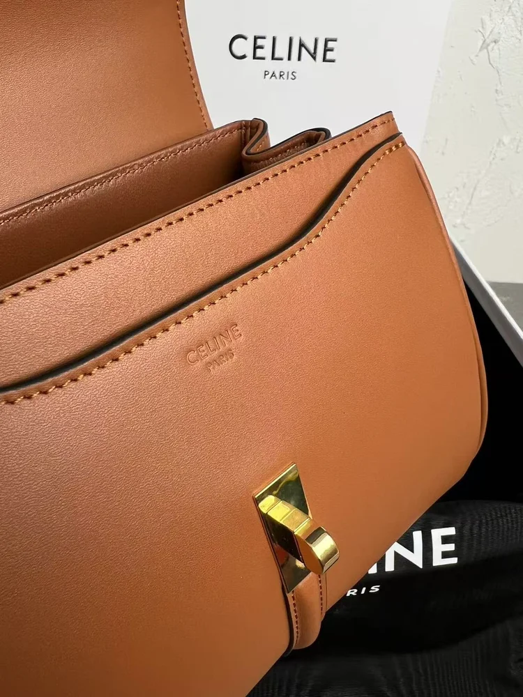 celine leather shoulder bag mini