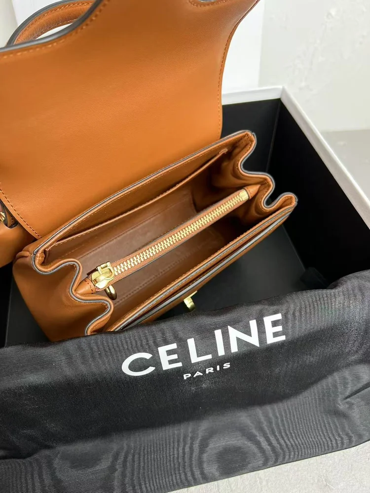 celine leather shoulder bag mini