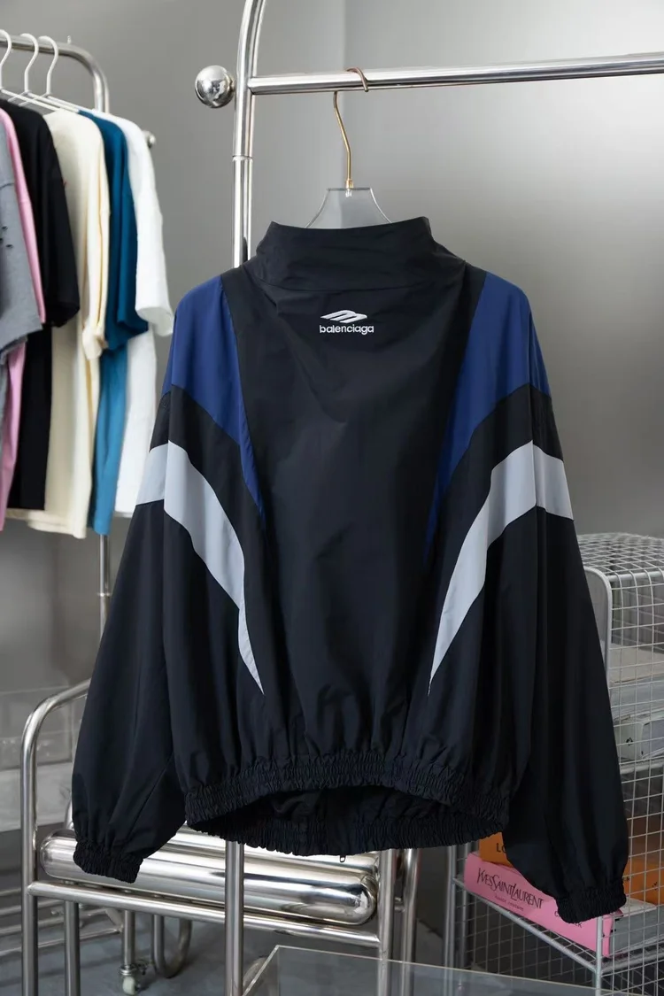 balenciaga sports icon off shoulder tracksuit jacket