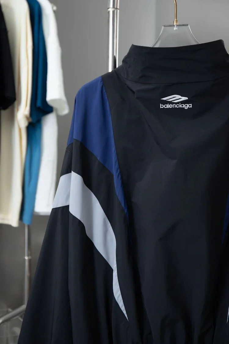 balenciaga sports icon off shoulder tracksuit jacket