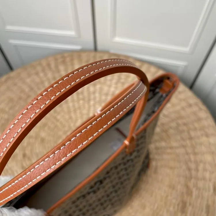 goyard leather canvas tote flap