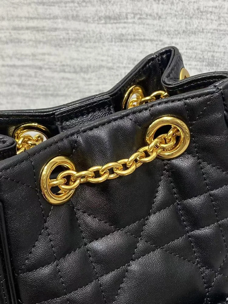 dior leather chain strap flap