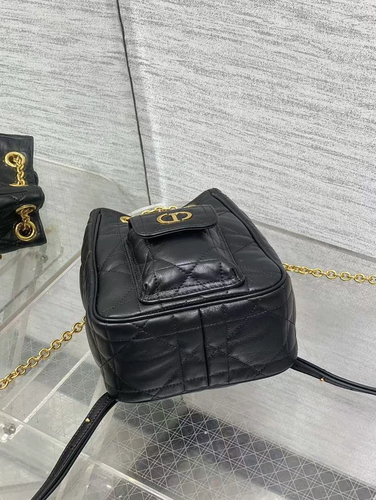 dior leather chain strap flap