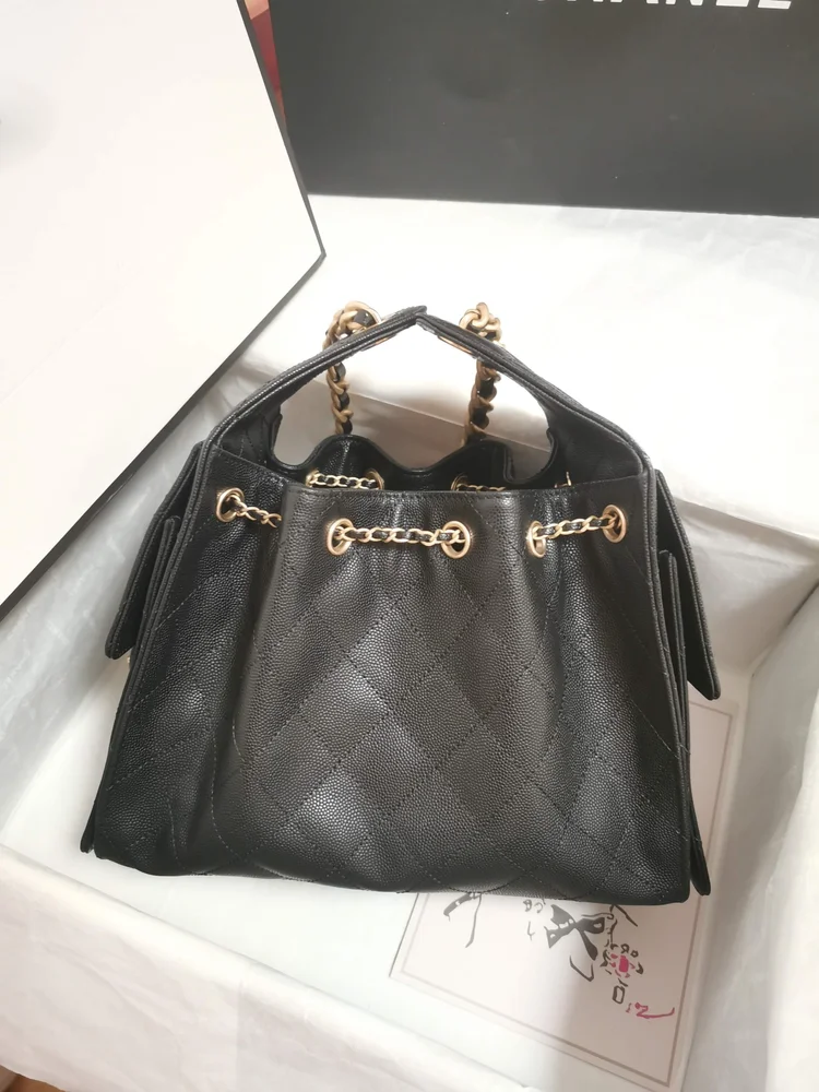 chanel caviar leather