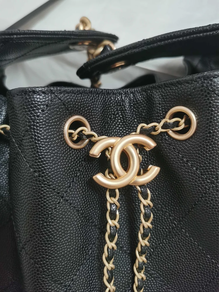 chanel caviar leather