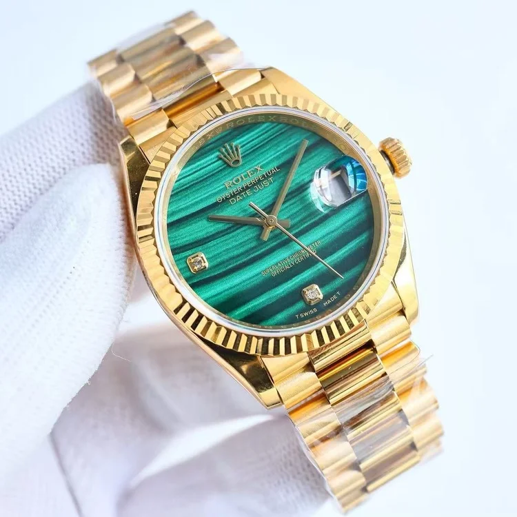 rolex jeweled disc watch