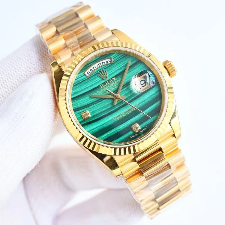 rolex jeweled disc watch