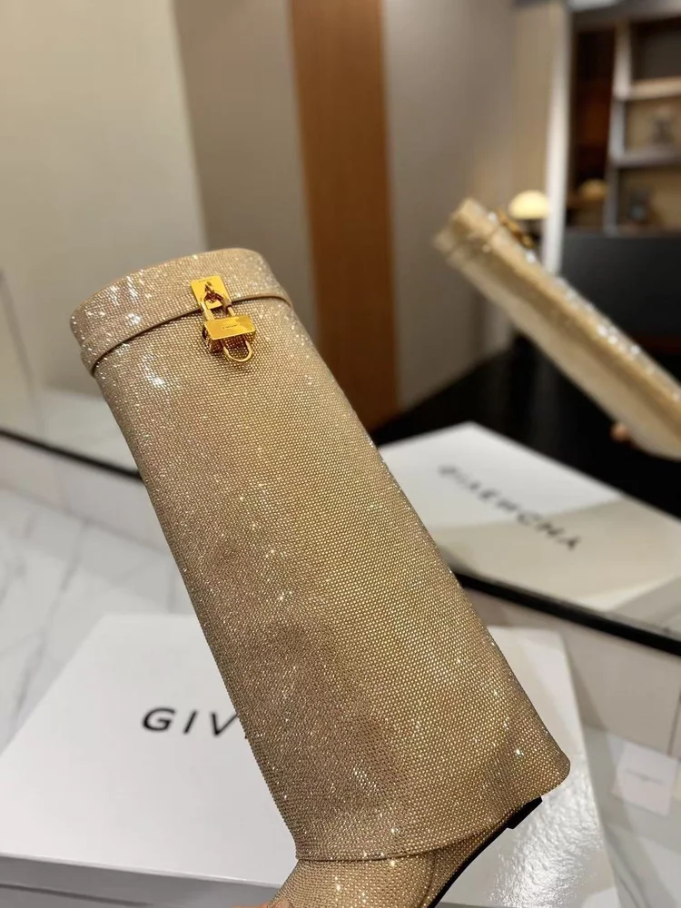 givenchy givenchy shark lock high heel boots