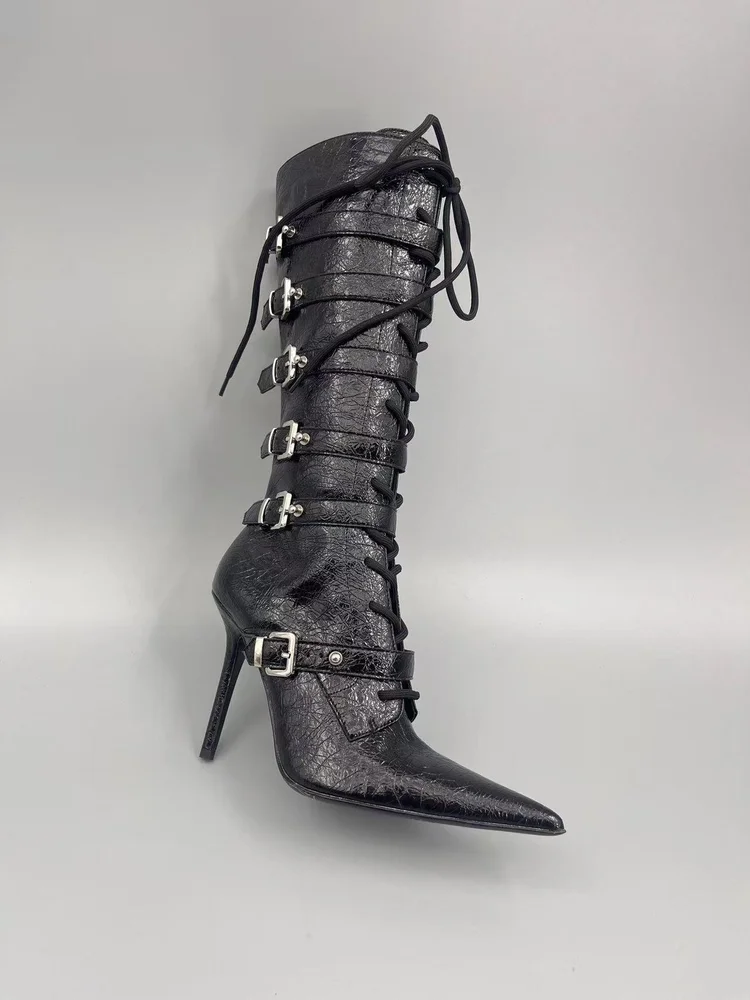 lsoul lsoul high heeled pointed toe boots