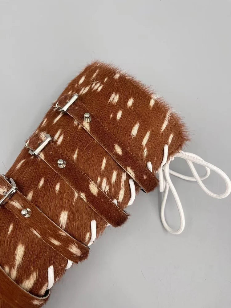 lsoul lsoul ye boots chestnut horsehair high heel boots