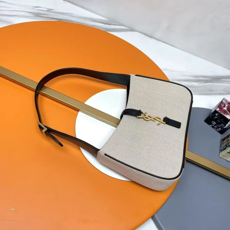 ysl leather canvas bag