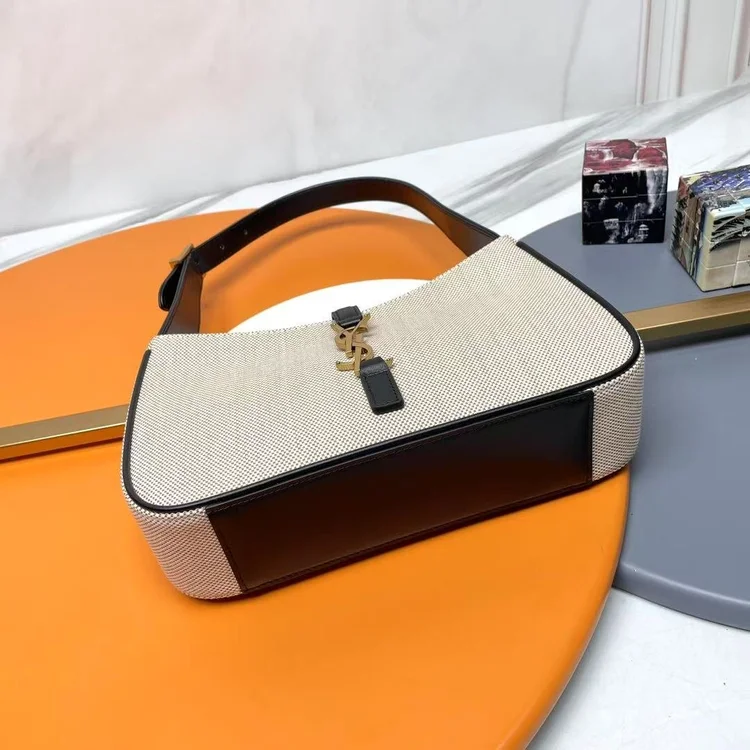 ysl leather canvas bag