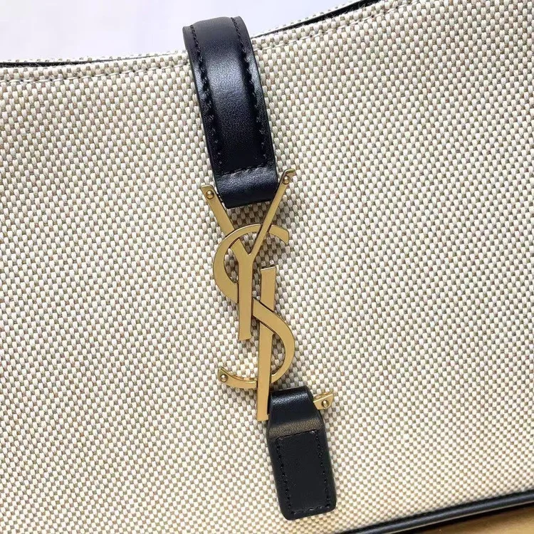 ysl leather canvas bag