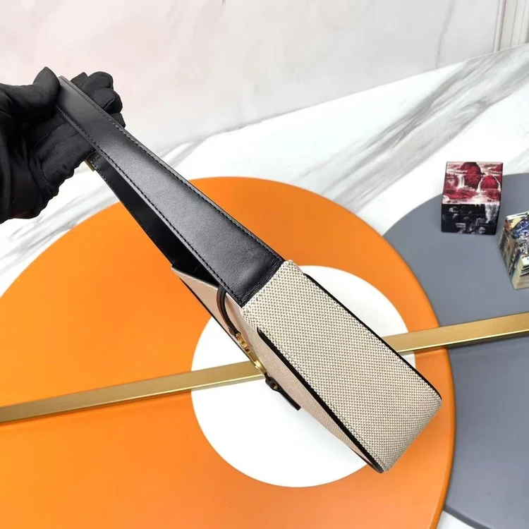 ysl leather canvas bag