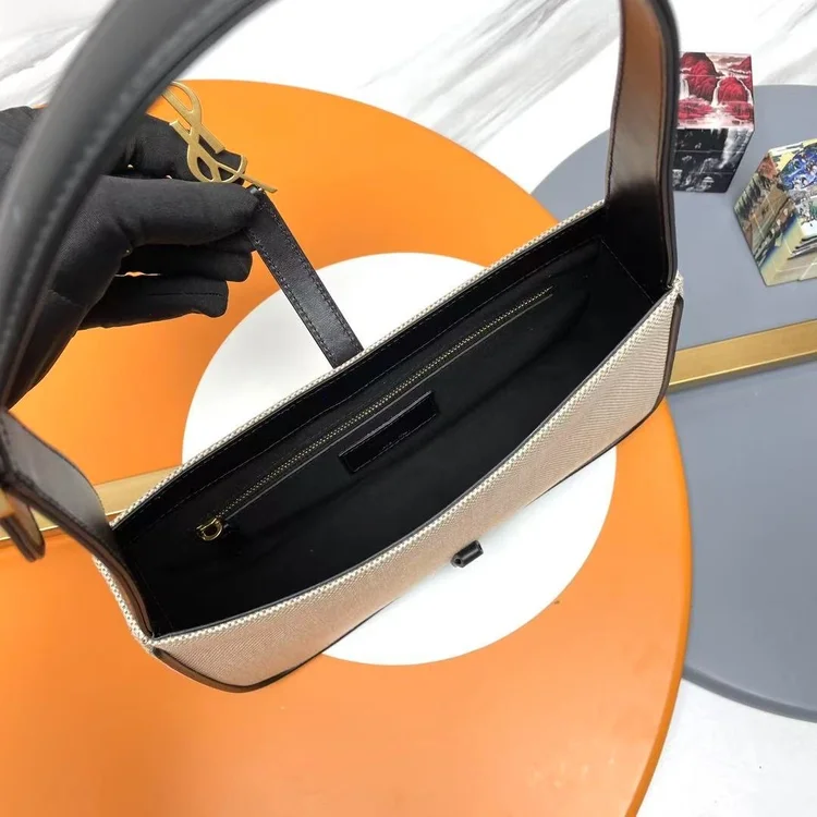 ysl leather canvas bag